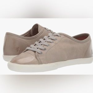 Frye Womens Mindy Low Lace Sneaker - Tan Leather Casual Sneakers -Size 10